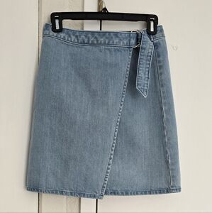 Classic Denim Wrap Skirt